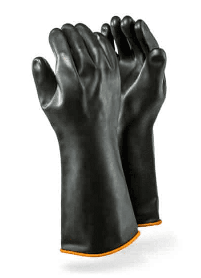 H1-40 BLACK RUBBER GLOVES