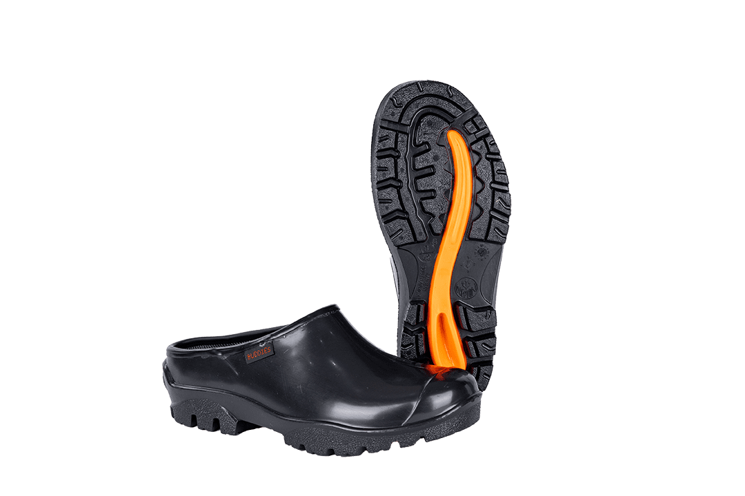 SHOVA BLACK SLIP ON CLOG