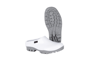SHOVA WHITE GREY SLIP ON CLOG